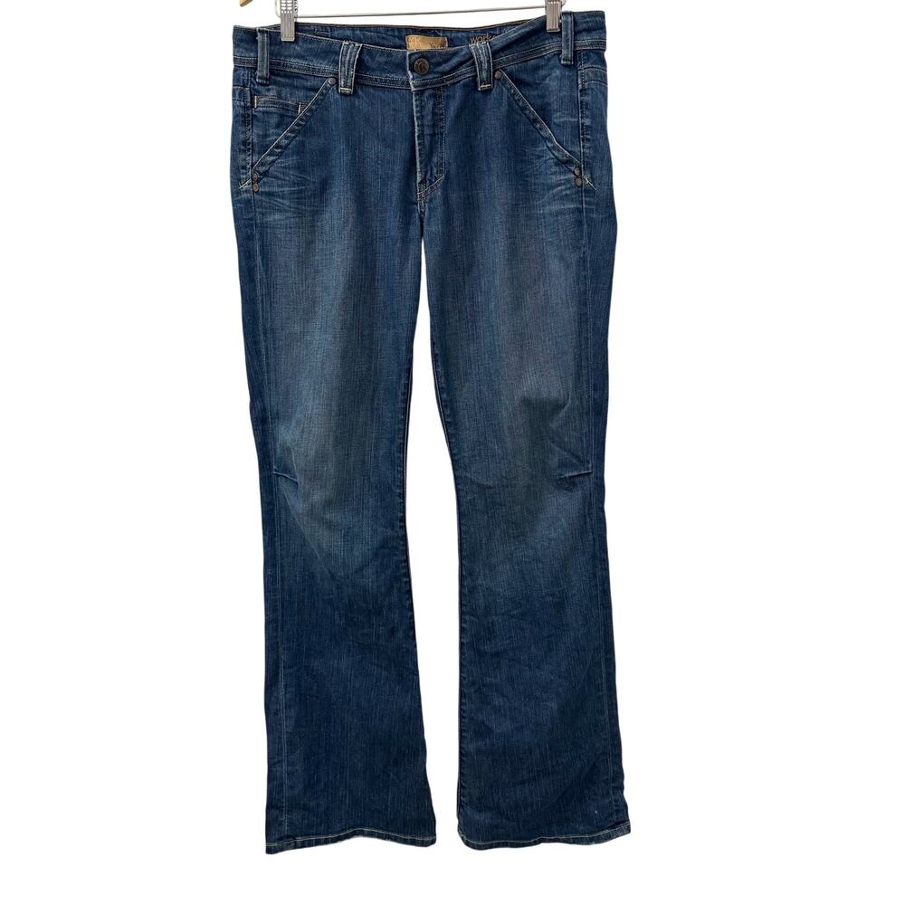 VTG Y2K Yanuk Women’s Worker Boyfriend Jeans Size 31 Bootcut Flare Dark Wash